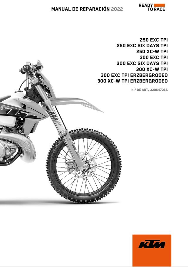 Manual de reparación para KTM 250 300 EXC SIX DAYS
