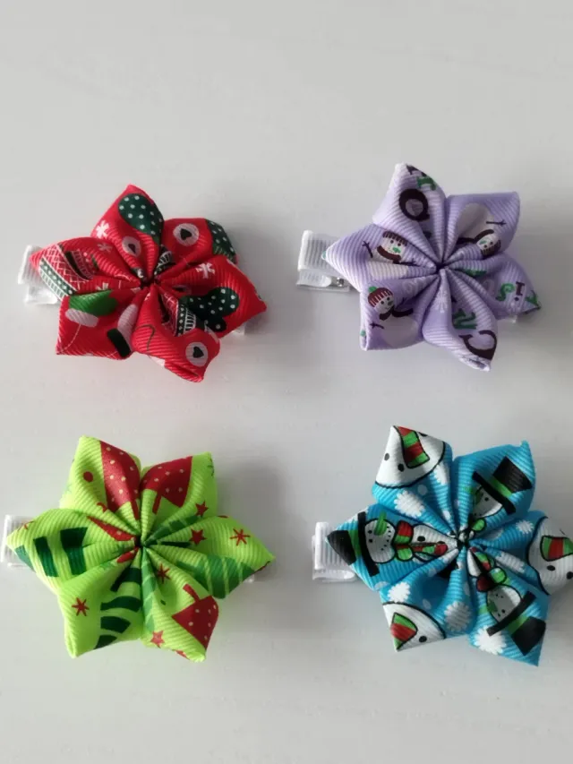 Pinzas para el pelo con diseño navideño