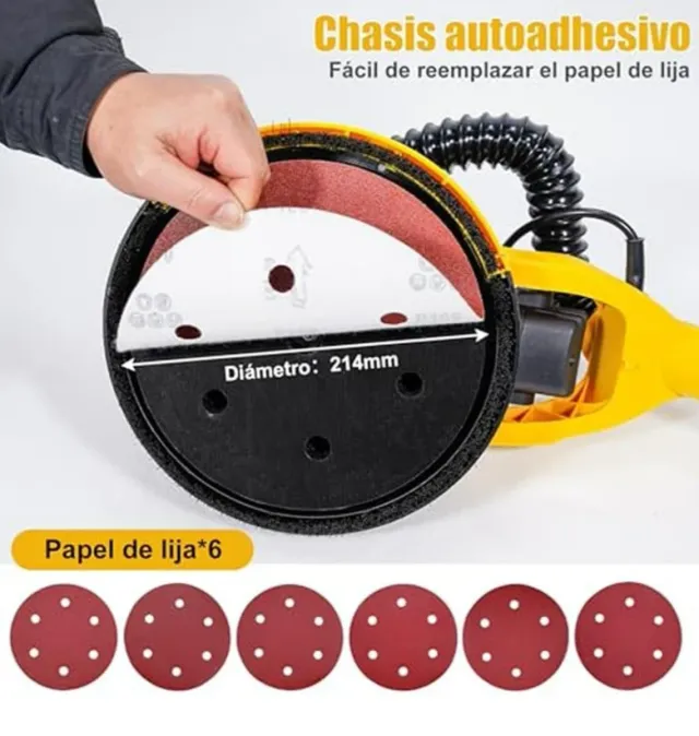 Lijadora jirafa pared LED aspirador