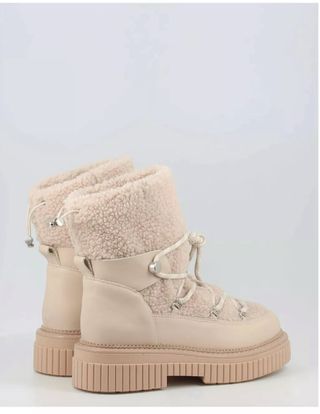 Botines Alpe esquiador piel y borreguito 37 grande