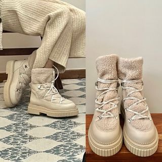 Botines Alpe esquiador piel y borreguito 37 grande