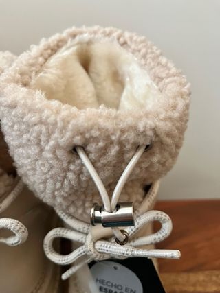 Botines Alpe esquiador piel y borreguito 37 grande