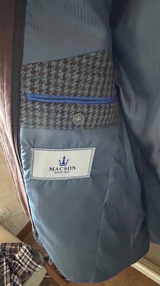 Chaqueta Macson cuadros marrón T.50