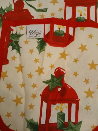 Grembiule Natale Lanterne Rosse