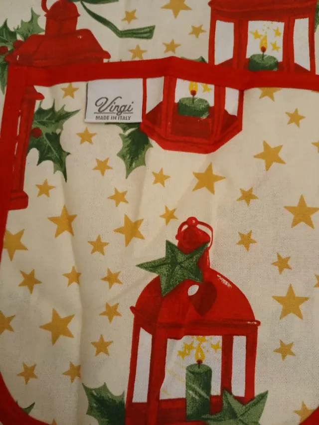 Grembiule Natale Lanterne Rosse