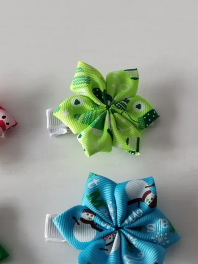 Pinzas para el pelo con muñecos de nieve