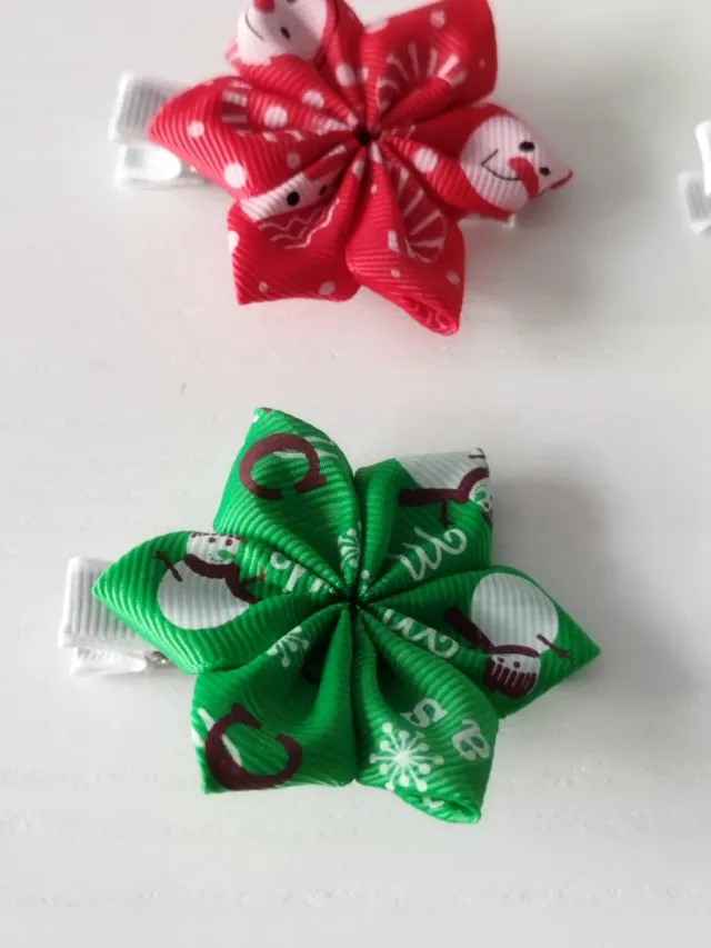 Pinzas para el pelo con muñecos de nieve