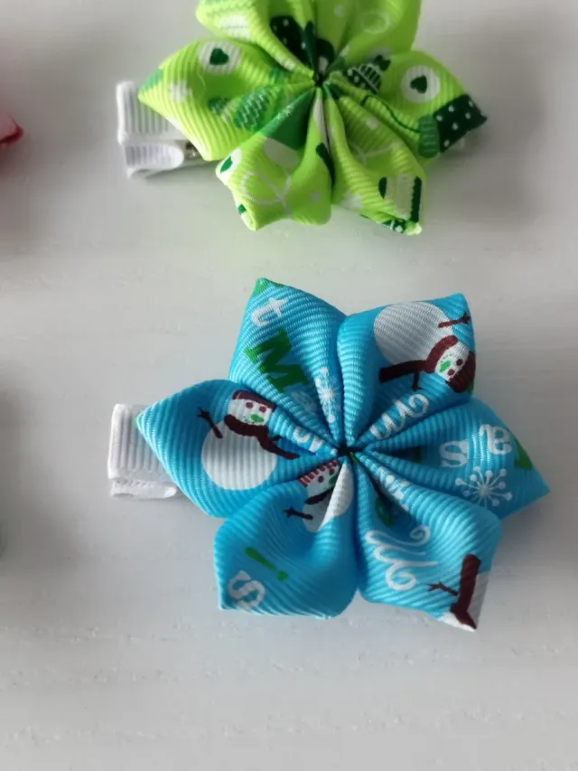 Pinzas para el pelo con muñecos de nieve