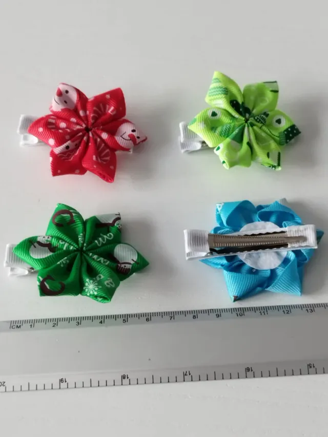 Pinzas para el pelo con muñecos de nieve