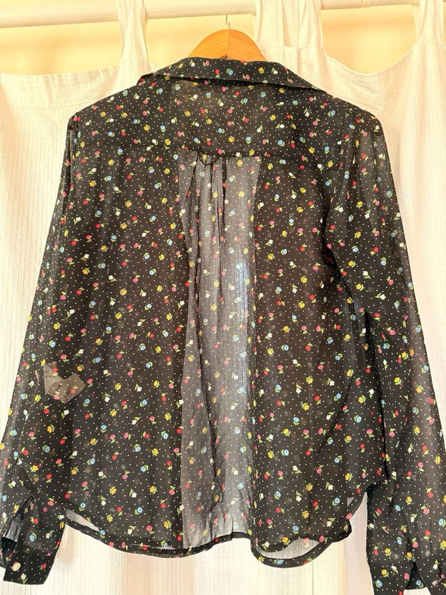 Camisa de tull con estampado floral