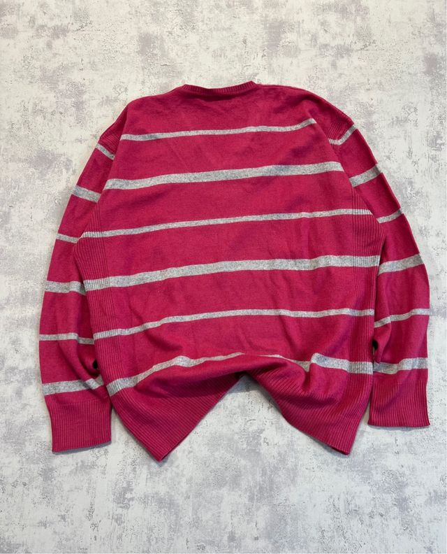 Jersey de rayas rosa y gris