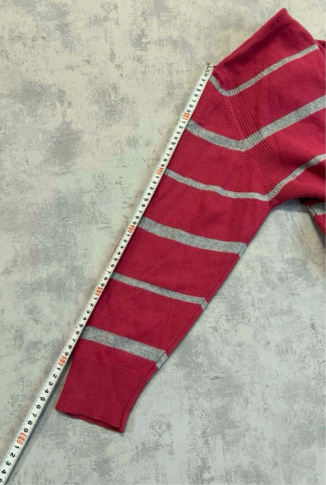 Jersey de rayas rosa y gris