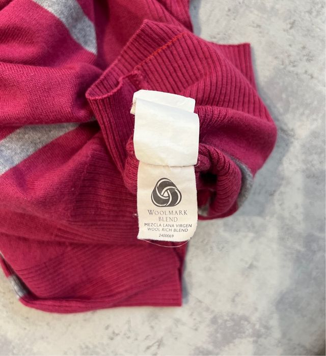 Jersey de rayas rosa y gris