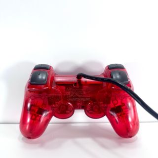 Controller PlayStation 2 trasparente rosso