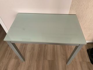 Mesa cristal extensible dos alas cocina/comedor