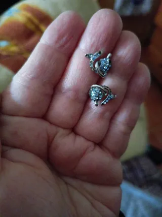 Pendientes Delfín Azul y Plata