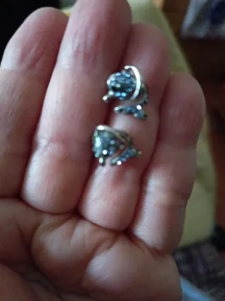 Pendientes Delfín Azul y Plata