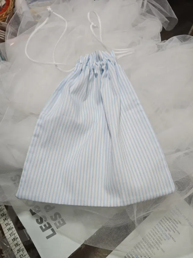 Bolsa de merienda de rayas azules