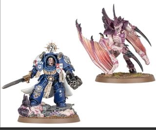 4 Warhammer 40k Figuras marines y tiranidos