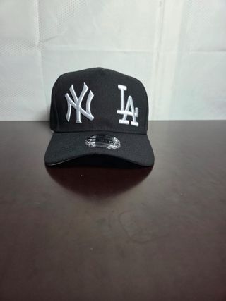 Gorra New Era NY LA Negra Plata