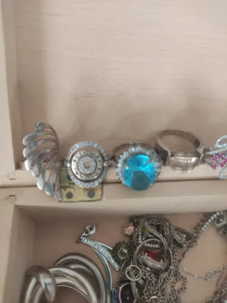 Lote de anillos plata y piedras