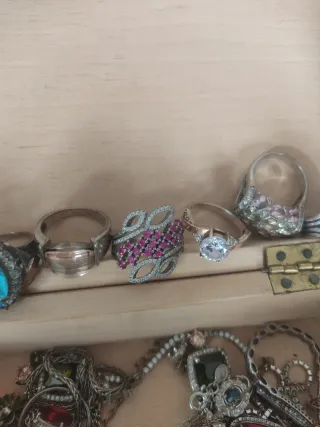 Lote de anillos plata y piedras