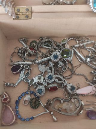 Lote de anillos plata y piedras