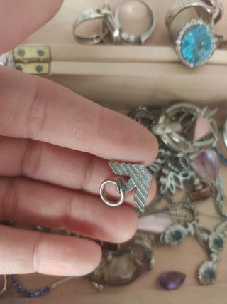 Lote de anillos plata y piedras