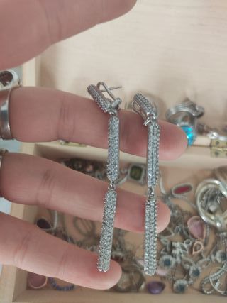 Lote de anillos plata y piedras