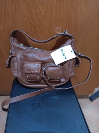 Bolso bandolera Desigual marrón