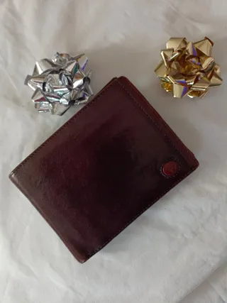 Portafoglio uomo in pelle marrone