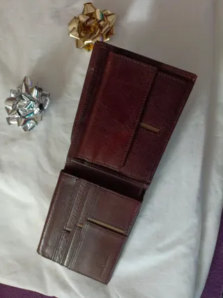 Portafoglio uomo in pelle marrone