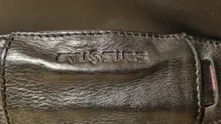 Valigetta Samsonite pelle nera nuova