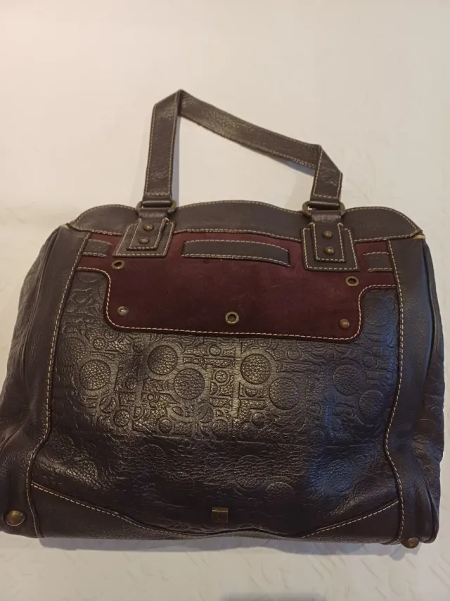 Bolso de mano marrón