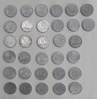 Lote de billetes y monedas españolas de 1937/1966