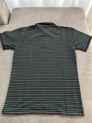 Polo Carhartt Talla M Rayas Negras, Verdes y Blanc