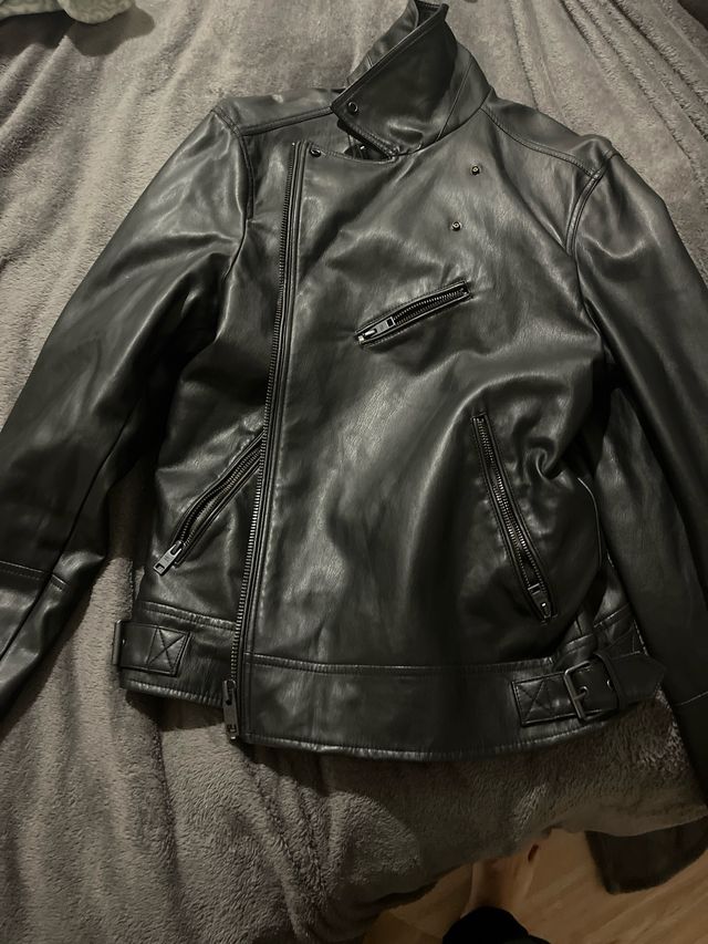 Cazadora Mango Hombre Talla L Negra