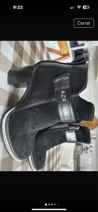 Botines Azarey Talla 37 Negros