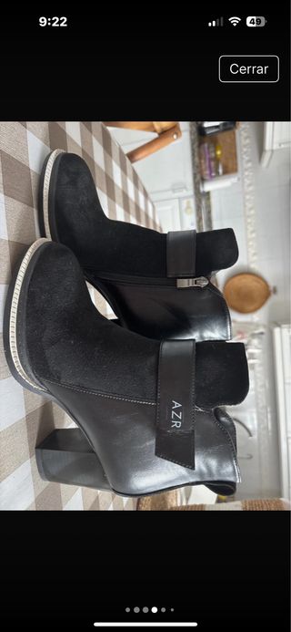 Botines Azarey Talla 37 Negros