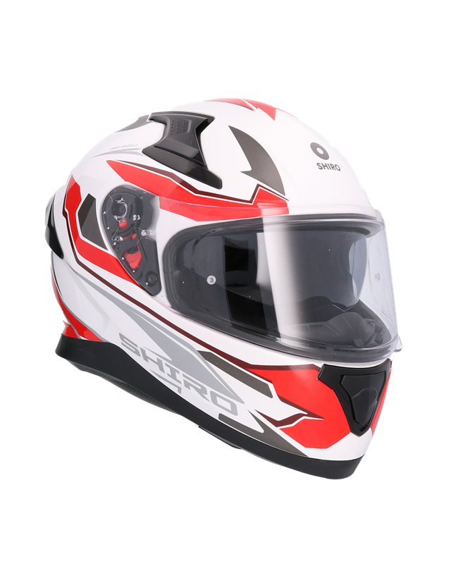 Casco Integral Shiro Katana blanco y rojo
