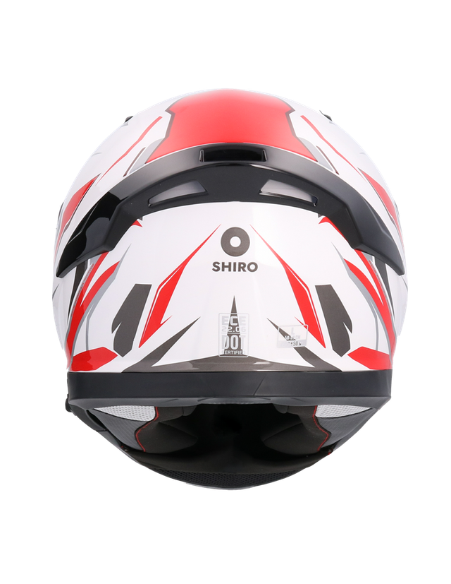 Casco Integral Shiro Katana blanco y rojo