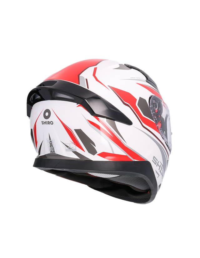 Casco Integral Shiro Katana blanco y rojo