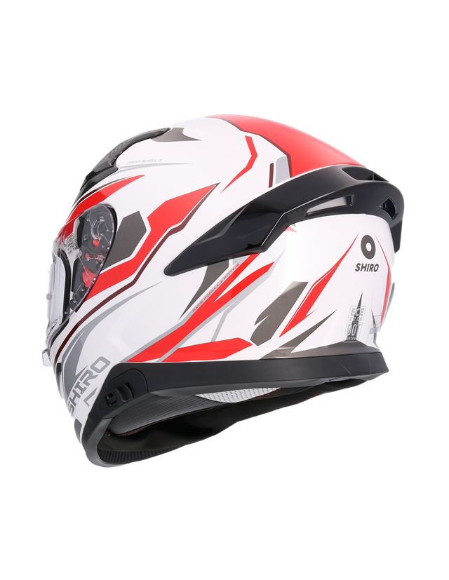 Casco Integral Shiro Katana blanco y rojo