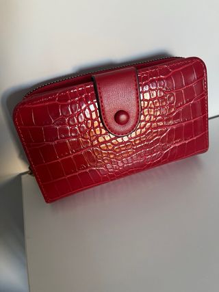 Cartera Billetera Roja Cocodrilo