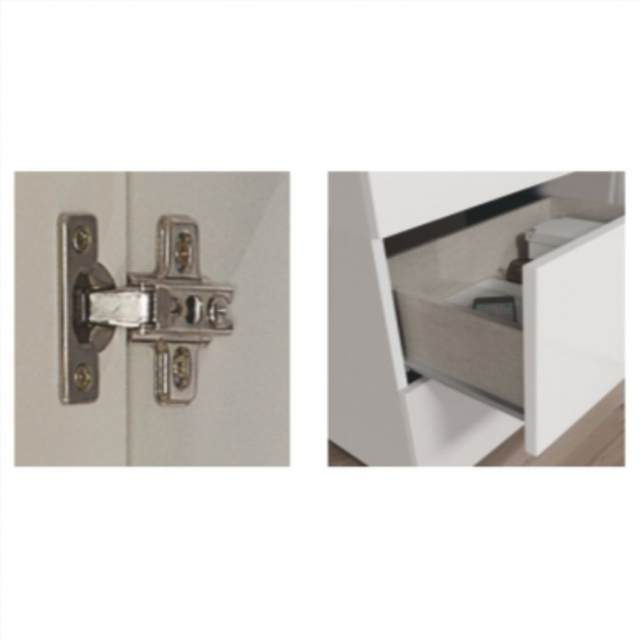 Mueble Auxiliar De Cocina. Blanco Artik/Roble Can