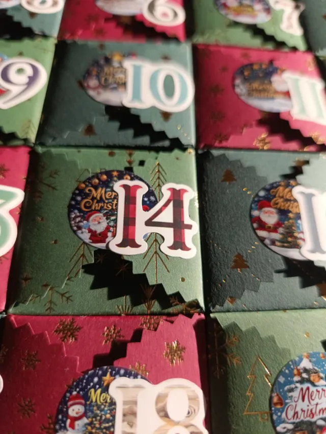 Calendario Avvento Natale 24 Giorni Carta