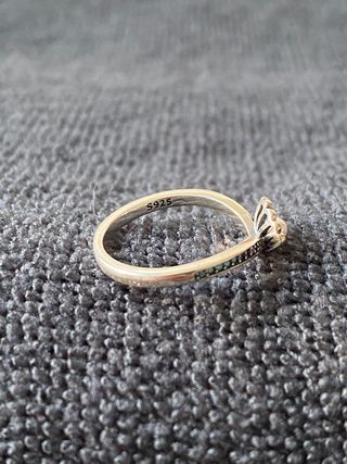 Anillo Plata con Perla de Ariel Disney