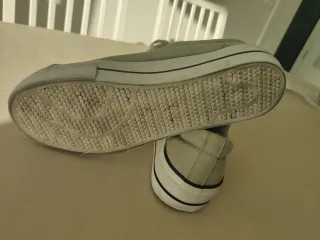 Zapatillas lona verde cordones talla 39