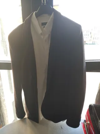 Camisa Zara Man Blanca Talla XL Regular Fit,