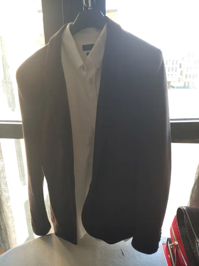 Camisa Zara Man Blanca Talla XL Regular Fit,